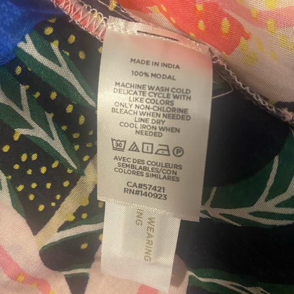 LOFT Swimsuit Coverup Lightweight kaftan style floral beach swimsuit size xs/s - Picture 5 of 6